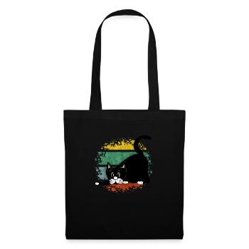 Cat - Tote Bag - black - Front