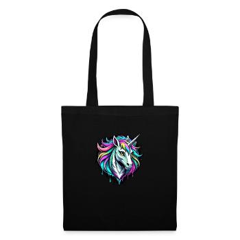 Licorne - Sac en tissu - noir - Devant