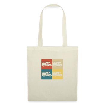 camping car vintage rétro - Sac en tissu - nature - Devant