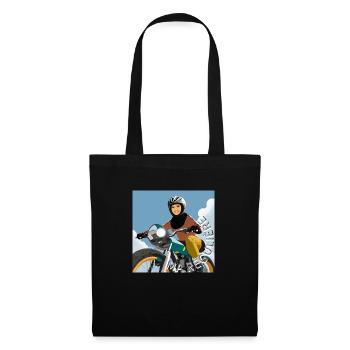 motarde japonaise - Sac en tissu - noir - Devant