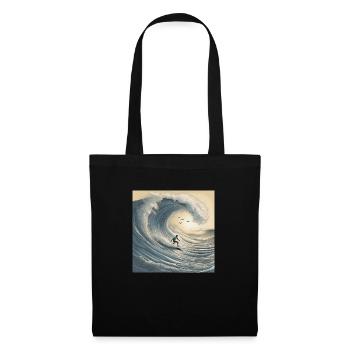 Big Wave surfing - Stoffbeutel - Schwarz - Vorne