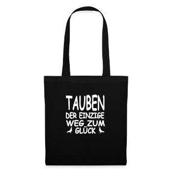 Tauben - Stoffbeutel - Schwarz - Vorne