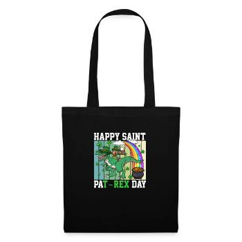 Happy Saint Pat-Rex Day Leprechaun With T-Rex - Tote Bag - black - Front