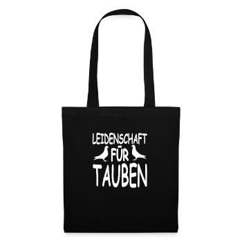 Tauben - Stoffbeutel - Schwarz - Vorne