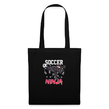Cool Cartoon Soccer Ninja Football Player - Tote Bag - black - Front
