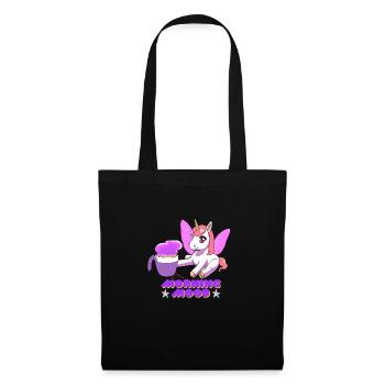 cute unicorn with fairy wings in morning mood - Tote Bag - black - Front