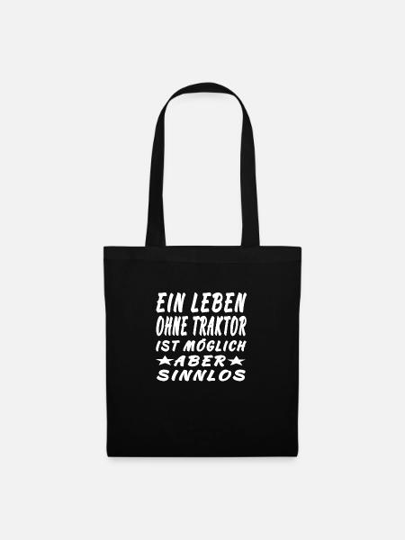 Traktor - Stoffbeutel - Schwarz