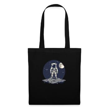 Fond de lune d’astéroïde frontal d’astronaute - Sac en tissu - noir - Devant