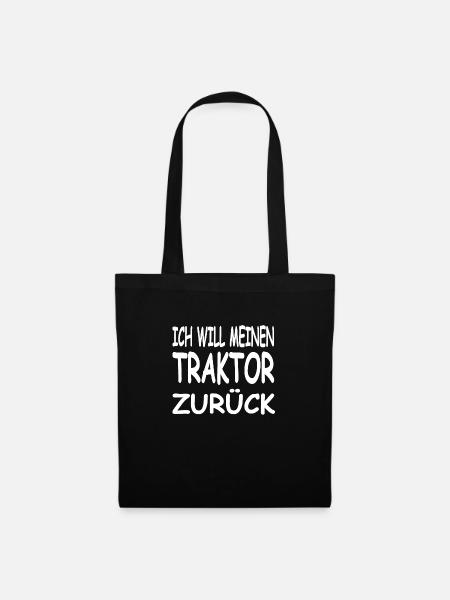 Traktor - Stoffbeutel - Schwarz