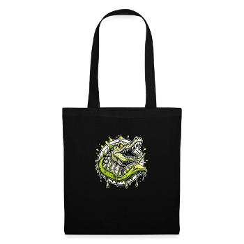 crocodile - Stoffbeutel - Schwarz - Vorne
