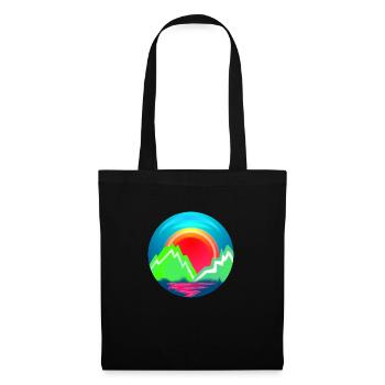 Paysage en cercle - Sac en tissu - noir - Devant