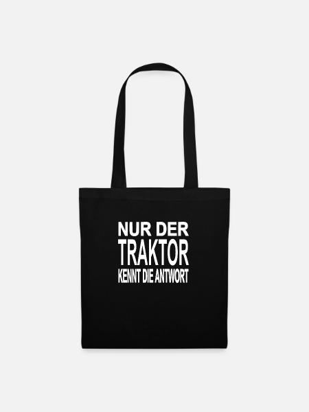 Traktor - Stoffbeutel - Schwarz