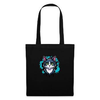 Chat - Sac en tissu - noir - Devant