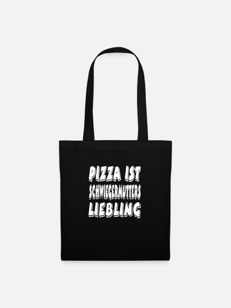 Pizza - Stoffbeutel - Schwarz
