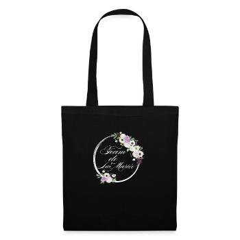 Team de La mariée floral violet-idée cadeau Evjf - Sac en tissu - noir - Devant