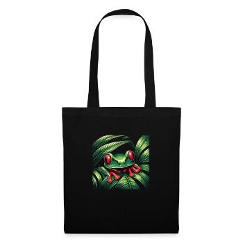 Grenouille - Sac en tissu - noir - Devant