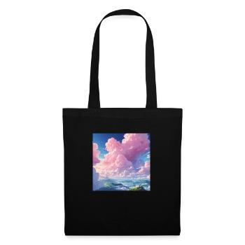Anime pink clouds - Tote Bag - black - Front