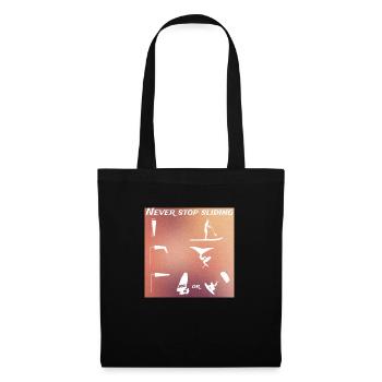 Never stop sliding Wind Wing kite paddle grains - Sac en tissu - noir - Devant