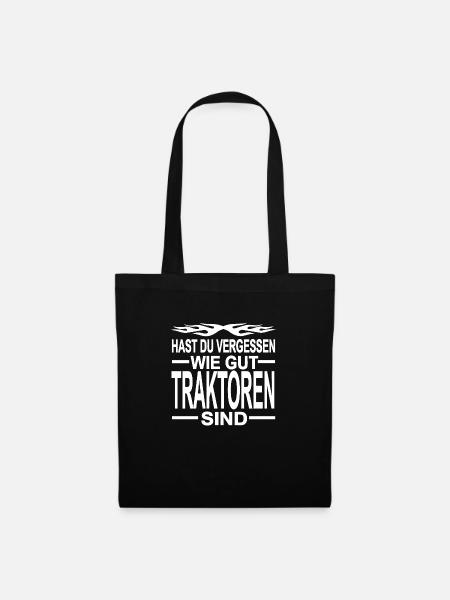 Traktor - Stoffbeutel - Schwarz