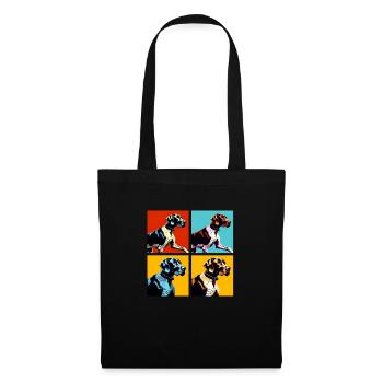 Pop allemand à poil court Pointer chien Portrait - Sac en tissu - noir - Devant