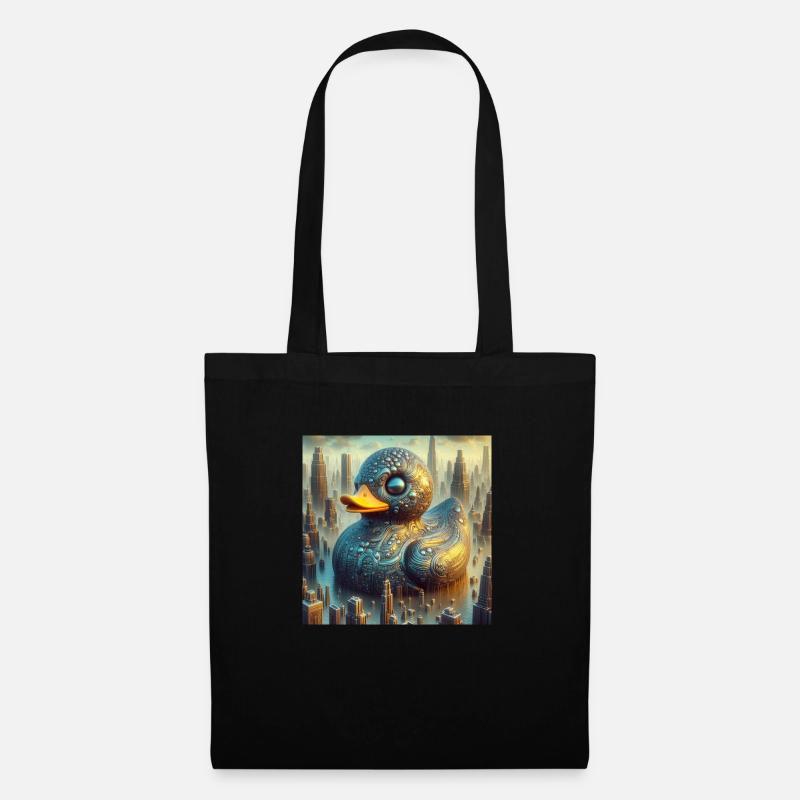 Bath Duck Black Surreal Abstract - Tote Bag - black