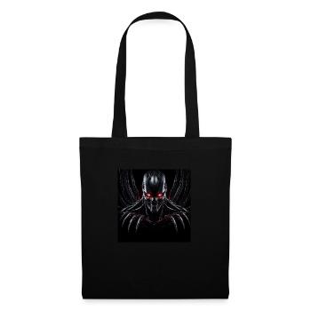 Cyborg avec des griffes et des yeux rouges sur HG foncé - Sac en tissu - noir - Devant