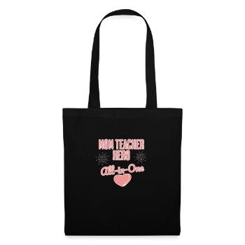 Maman Papa Enseignant École à la maison Étudiant Love Education - Sac en tissu - noir - Devant