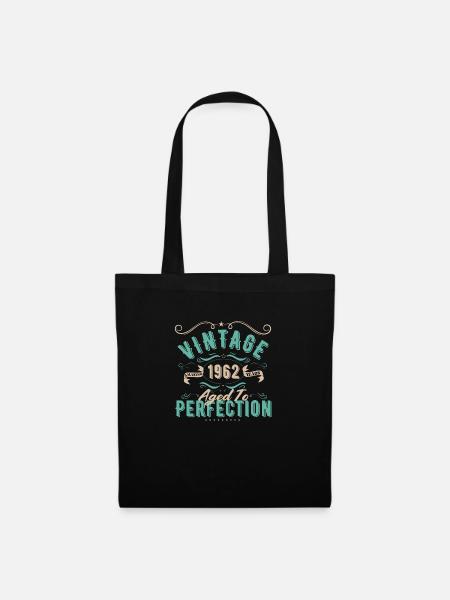 Vintage 1962-Cadeau d’Anniversaire 1962 - Sac en tissu - noir