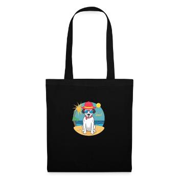 chien ete - Sac en tissu - noir - Devant