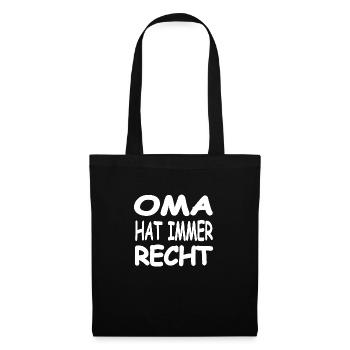 Oma - Stoffbeutel - Schwarz - Vorne