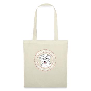 Les bichons havanais ont un maître maître de chien de bâton Hu - Sac en tissu - nature - Devant