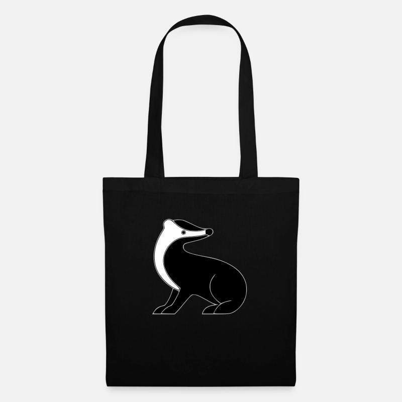 blaireau - Sac en tissu - noir