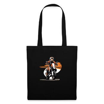 Motorcyclists orange - Tote Bag - black - Front