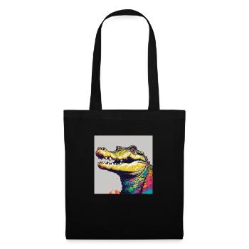Crocodile Chic: Fashion's Wild Side - Sac en tissu - noir - Devant