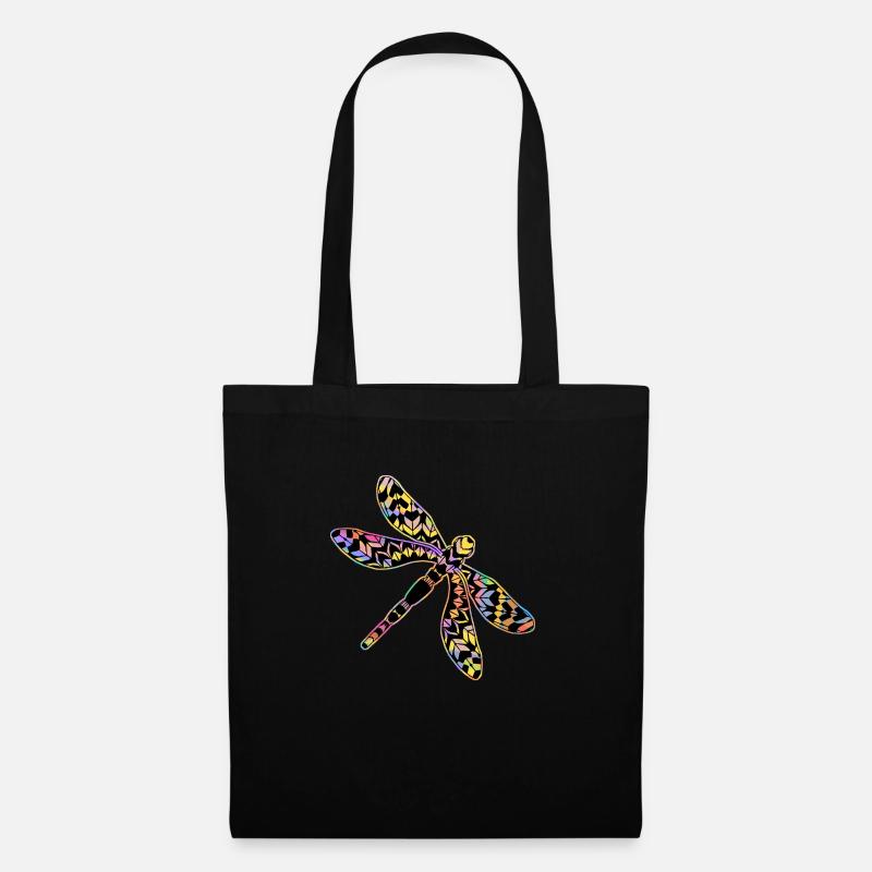 Libellule - Sac en tissu - noir