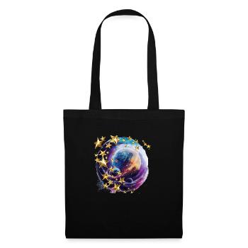 Des étoiles scintillantes dans l’obscurité - Sac en tissu - noir - Devant