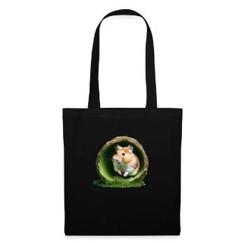 Hamster - Stoffbeutel - Schwarz - Vorne