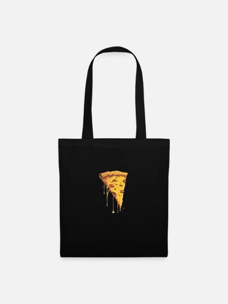 Cheesy Pizza Slice - Stoffbeutel - Schwarz