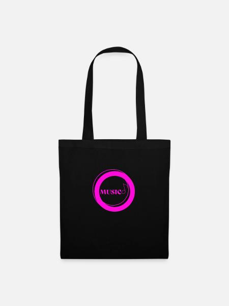 Music- Cycle Purple Logo - Tote Bag - black