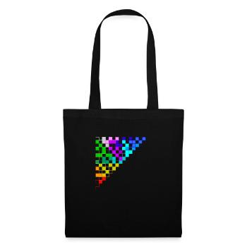 colored squares - Stoffbeutel - Schwarz - Vorne