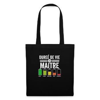 Humour Maitre D'école Pour Fin D'année Scolaire - Sac en tissu - noir - Devant