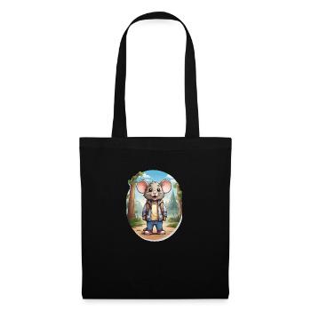 Mouse Cute Kids Drawing Comic - Tote Bag - black - Front