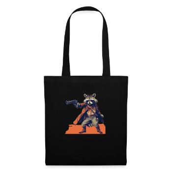 raccoon gunslinger - Tote Bag - black - Front