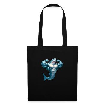 Awesome Shark - Stoffbeutel - Schwarz - Vorne