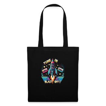 Fusée - Sac en tissu - noir - Devant