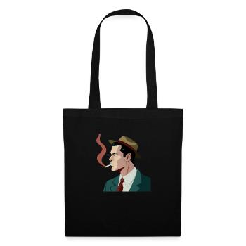 Man - Vintage - Tote Bag - black - Front