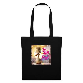 Canard - Je suis un idiot - Sac en tissu - noir - Devant