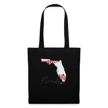 Real Baseball in Florida State Map FL - Tote Bag - black - Front