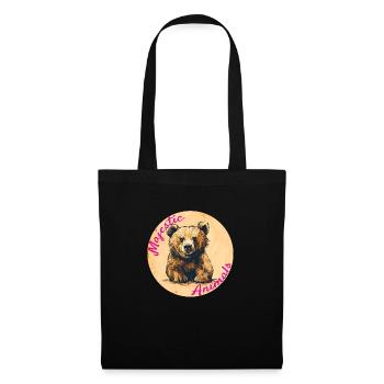 Majestic Animals: Cute Bear Cub - Tote Bag - black - Front