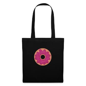 Donut with pink glaze - Tote Bag - black - Front